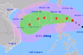 Bão Yinxing giật cấp 16, chuẩn bị đi vào Biển Đông thành cơn bão số 7