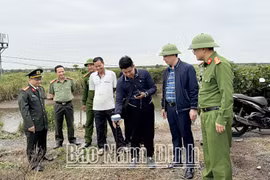Nam Định hoàn thành đo đạc đất đợt 3 tại khu vực Cồn Xanh