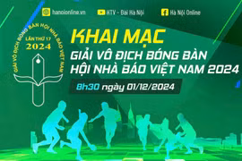 Hôm nay (1/12) Giải Vô địch Bóng bàn Hội Nhà báo Việt Nam lần thứ 17 - Tranh cúp Sao Vàng 2024 sẽ chính thức khai mạc