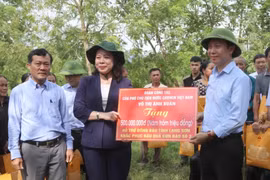 Phó Chủ tịch nước Võ Thị Ánh Xuân trao 500 triệu đồng hỗ trợ tỉnh Lạng Sơn khắc phục hậu quả sau bão