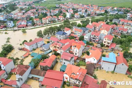 Ngập còn tiếp diễn nhiều ngày tới ở Hà Nội, do sông Hồng thoát lũ chậm