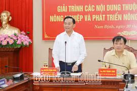Thường trực HĐND tỉnh Nam Định tổ chức phiên giải trình các nội dung quan trọng