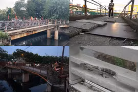 Hà Nội: Tính mạng người dân "rung lắc" theo cầu tạm