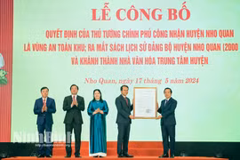 Công bố Quyết định của Thủ tướng Chính phủ công nhận huyện Nho Quan (Ninh Bình) là vùng An toàn khu