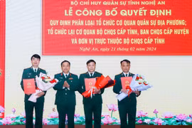 Công bố quyết định sáp nhập, tổ chức lại cơ quan Bộ Chỉ huy Quân sự tỉnh Nghệ An