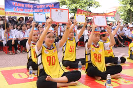 Gần 400 học sinh tham gia cuộc thi Rung chuông vàng “Cùng em phòng chống thiên tai”