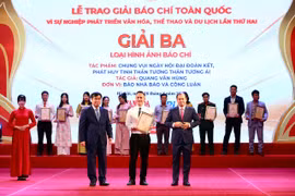 Báo Nhà báo và Công luận đoạt giải Ba Giải Báo chí toàn quốc “Vì sự nghiệp phát triển văn hóa, thể thao và du lịch”