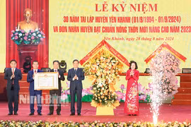 Yên Khánh - huyện đầu tiên của tỉnh Ninh Bình đạt chuẩn nông thôn mới nâng cao
