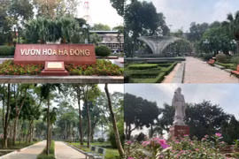Hà Nội: Vườn hoa công viên quận Hà Đông được "lột xác" sau cải tạo