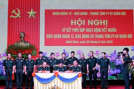 Ký kết hoạt động kết nghĩa giữa Quân đoàn 12, Báo Quân đội nhân dân và Trung tâm PTTH Quân đội