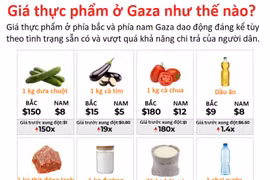 Giá thực phẩm ở Gaza cao khủng khiếp, lên tới 180 USD mỗi kg cà chua