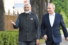 Thủ tướng Ấn Độ Modi đến thăm Nga, chuẩn bị hội đàm với ông Putin
