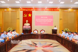 Đoàn kiểm tra của Bộ Chính trị làm việc với Ban Thường vụ Tỉnh ủy Ninh Bình