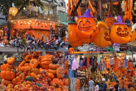 Hà Nội: Phố Hàng Mã ngập tràn đồ hoá trang “kinh dị” trước thềm Halloween