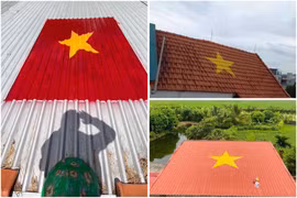 Trào lưu 'biến mỗi nóc nhà thành một lá cờ' gây sốt, người Việt rủ nhau phủ đỏ mái nhà