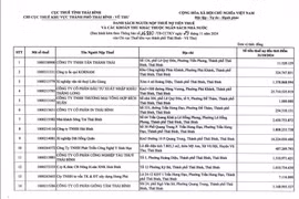 Thái Bình công khai 269 đơn vị nợ hơn 838 tỷ đồng tiền thuế