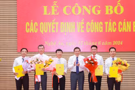 Nghệ An: Điều động, bổ nhiệm 5 lãnh đạo sở, ngành