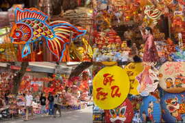 Sắc màu Trung thu tràn ngập phố Hàng Mã