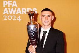 Phil Foden nhận danh hiệu Cầu thủ xuất sắc nhất Ngoại hạng Anh