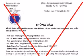 Cảnh báo thủ đoạn mạo danh lãnh đạo Sở Y tế Ninh Bình kiểm tra quán ăn để kiếm tiền 'lo lót'