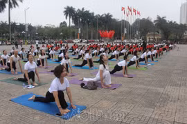 Hơn 500 người đồng diễn tại Festival Yoga tỉnh Hà Nam năm 2024