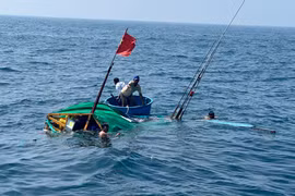 Phát hiện thi thể ngư dân trong vụ tàu cá bị tàu hàng đâm chìm ở Quảng Ngãi