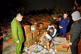 Thái Nguyên: Tóm gọn 2 xe tải vận chuyển 6 tấn hoa quả nhập lậu trong đêm