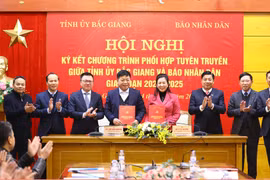 Báo Nhân Dân và Tỉnh ủy Bắc Giang ký kết chương trình phối hợp tuyên truyền giai đoạn 2024-2025