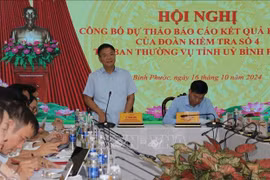 Đoàn kiểm tra Trung ương làm việc tại Bình Phước về phòng, chống tham nhũng, tiêu cực
