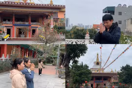 Người dân nô nức đi lễ “chùa Tây Tạng” độc nhất tại Hà Nội dịp đầu năm