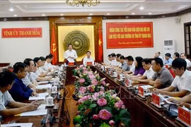 Đoàn khảo sát Tiểu ban Văn kiện Đại hội XIV của Đảng làm việc tại Thanh Hóa
