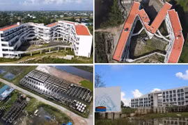 Dự án trường học gần 100 tỷ xây dựng dang dở rồi bỏ hoang giữa cánh đồng ở Nghệ An