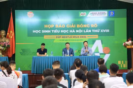 154 đội tham gia Giải bóng rổ học sinh tiểu học Hà Nội năm 2024