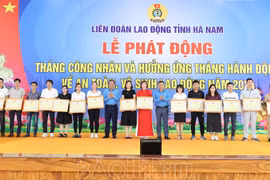 Hà Nam: Phát động Tháng Công nhân và hưởng ứng Tháng hành động về an toàn, vệ sinh lao động năm 2024