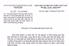 Thanh tra Sở Tài nguyên và Môi trường Hà Nội chỉ đạo sau phản ánh của Báo Nhà báo và Công luận