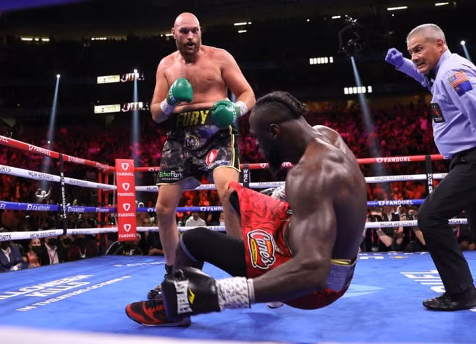 dam knock out deontay wilder tyson fury bao ve thanh cong dai wbc hang nang hinh 1