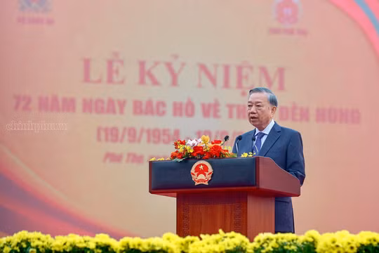 Phát biểu của Tổng Bí thư, Chủ tịch nước Tô Lâm tại Lễ kỷ niệm 72 năm Ngày Bác Hồ về thăm Đền Hùng và khánh thành Tượng đài “Bác Hồ với ngày hội non sông”