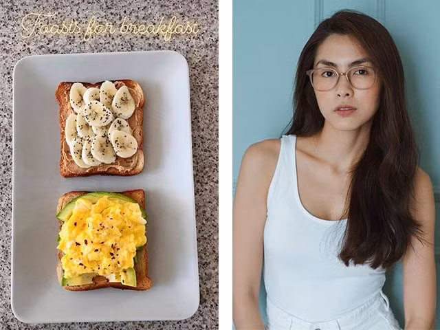 Trứng, bơ và bánh mì nguyên cám là combo ăn uống ngon lành, giàu năng lượng được mỹ nhân Vbiz nhiệt tình lăng xê.