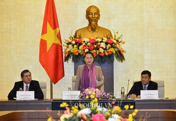 Chủ tịch Quốc hội Nguyễn Thị Kim Ngân phát biểu. Ảnh: quochoi.vn