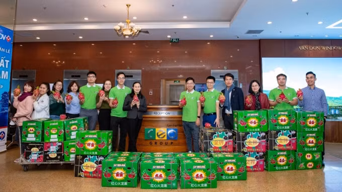 Tập đoàn CEO thu mua 2 tấn thanh long ủng hộ bà con nông dân Bình Thuận.