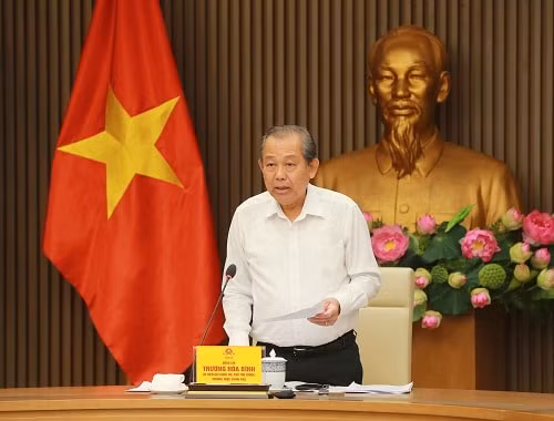 Phó Thủ tướng Trương Hòa Bình chủ trì cuộc họp. Ảnh: VGP