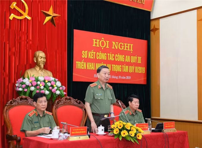 Đại tướng Tô Lâm phát biểu chỉ đạo tại Hội nghị. Ảnh: BCA.