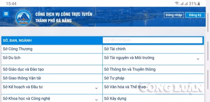 Đà Nẵng đưa vào sử dụng Cổng dịch vụ công trực tuyến.