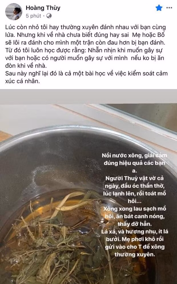 Chia sẻ đáng chú ý của Hoàng Thuỳ