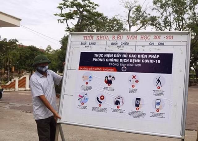 Các điểm thi đã thực hiện đầy đủ các biện pháp phòng chống dịch bệnh Covid - 19. Ảnh: internet.