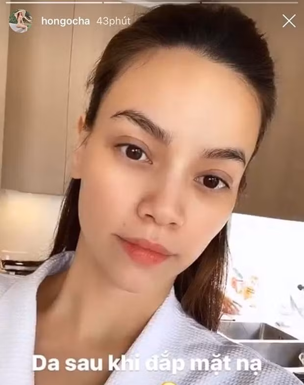 Mặt mộc ấn tượng của Hà Hồ ở giai đoạn cuối thai kì