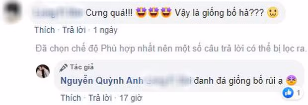 Cô nàng Quỳnh Anh nghĩ con trai đầu lòng sẽ 
