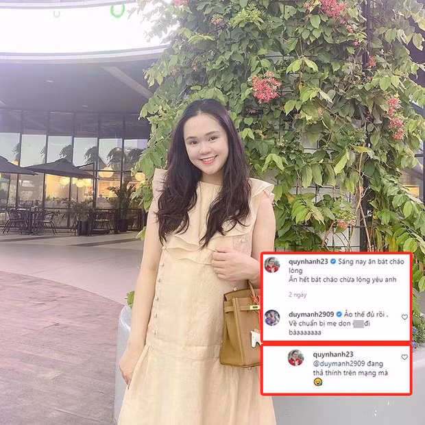 Cầu thủ Duy Mạnh gắt vợ thế này đây. Ảnh: internet.
