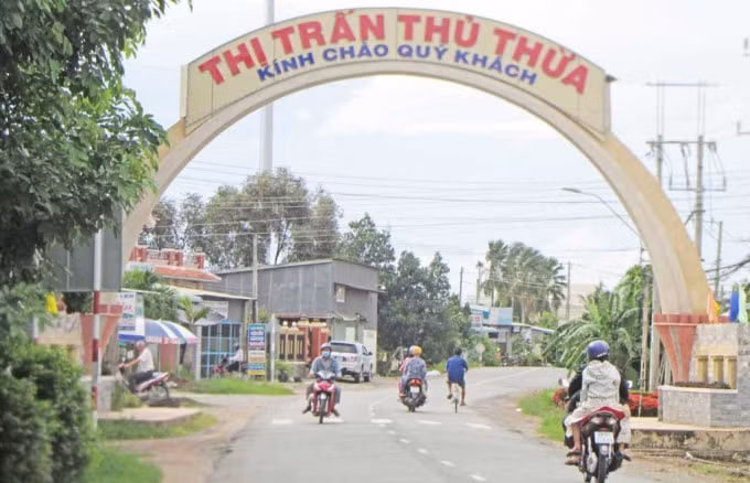 Thị trấn Thủ Thừa, tỉnh Long An. Ảnh: Báo Long An