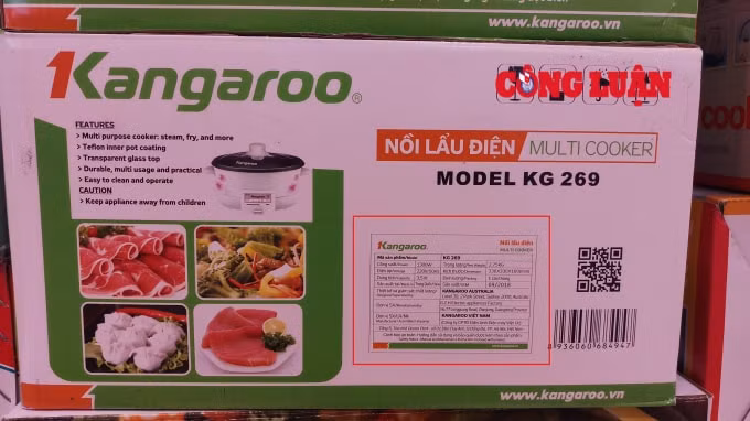 Cách&nbsp; ghi thông tin các sản phẩm của Kangaroo khá mập mờ rất dễ gây hiểu nhầm là xuất xứ Việt Nam hay Trung Quốc.
